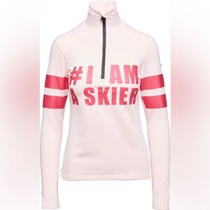 GOLDBERGH Skier Pully Half-Zip Base Layer in Ballet Pink - Size XS